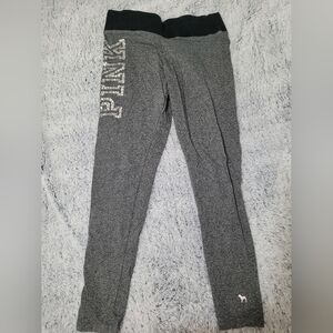 PINK Victoria's Secret Gray and Black Leggings